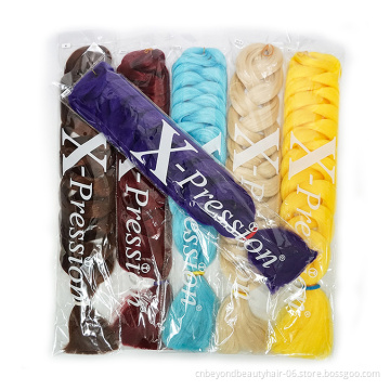 82inch 165g x pression hair braids expression braiding hair ombre synthetic fiber for jumbo crochet braid hair extension